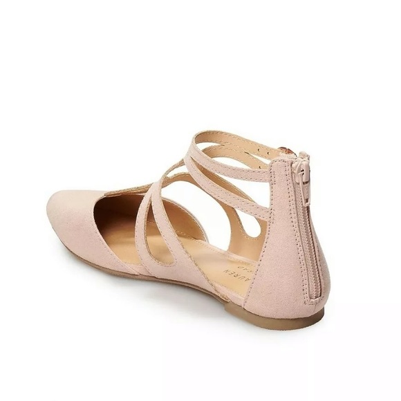 Lauren Conrad Macaroon Blush Dressy Shoes Flats - Picture 3 of 8